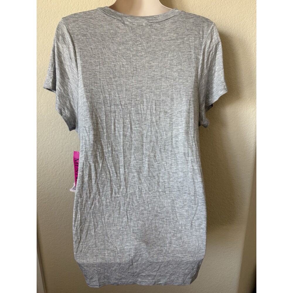 French Pastry Gray Mama Bear V Neck Short Sleeve Maternity T Shirt Top Size XL - Picture 3 of 3